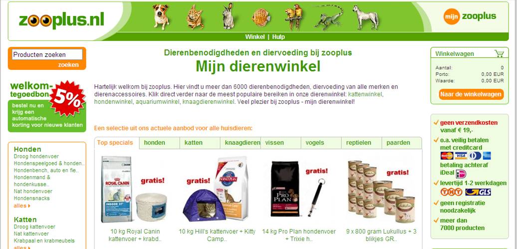 Online dierenwinkels veroorzaken veel onrust in de branche