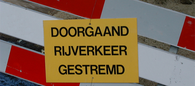 Veel overlast voor winkeliers door opengebroken straten