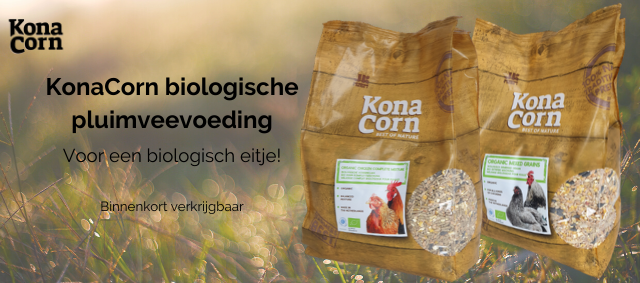 KonaCorn biologische pluimveevoeding, voor een biologisch eitje!