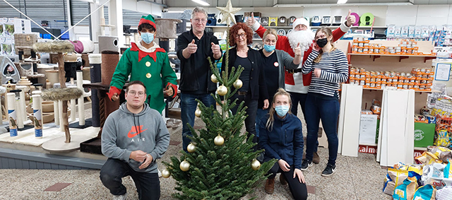 Pet-Joy kerstbomen bij verraste winkeliers