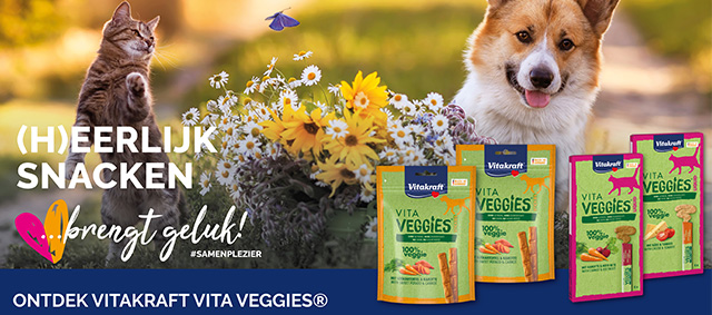 Vitakraft innoveert met vegetarische snacks voor honden en katten